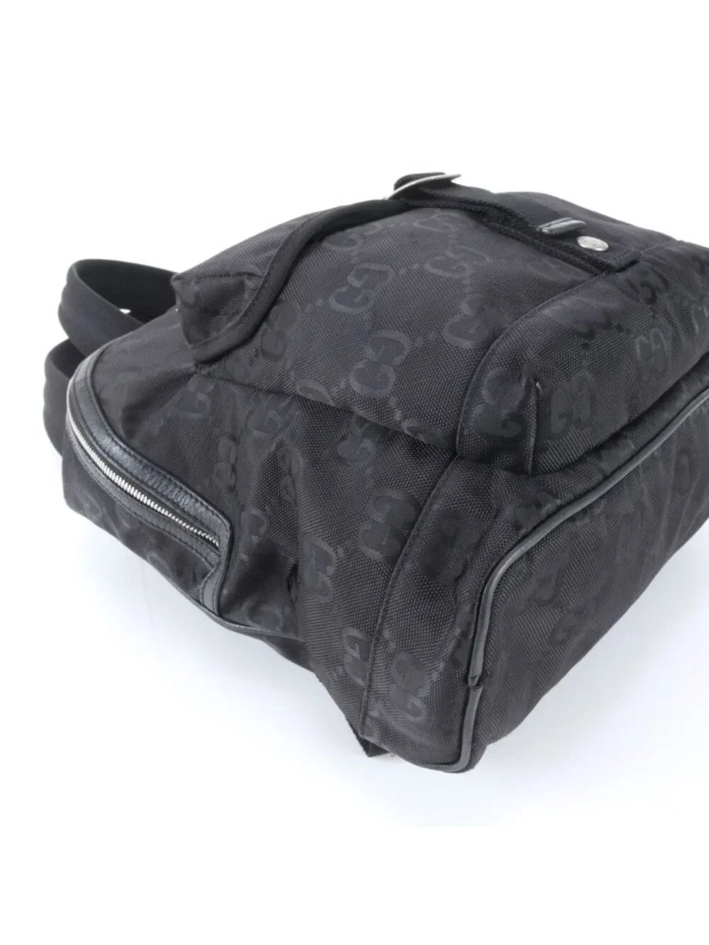 Gucci Off the Grid GG Nylon Leather Backpack Black